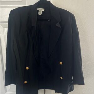 Ann Taylor Charcoal Blazer with Elegant Accents